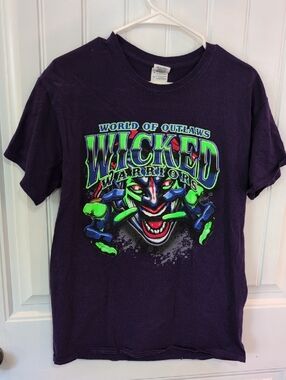 Wicked Warriors Graphic Short Sleeve Tee - Purple